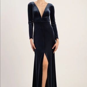 Jenny Yoo Velvet Malia Dress